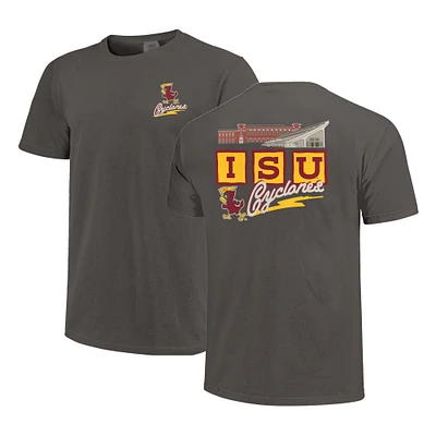 Men's Graphite Iowa State Cyclones Vault Stadium Comfort Color T-Shirt