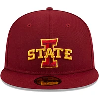 Casquette ajustée 59FIFTY Cardinal Iowa State Cyclones de New Era pour homme