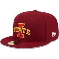 Casquette ajustée 59FIFTY Cardinal Iowa State Cyclones de New Era pour homme