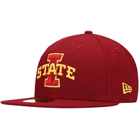 Casquette ajustée 59FIFTY basique avec logo de l'équipe principale des Cardinals l'Iowa State Cyclones New Era pour hommes