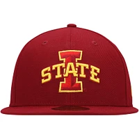 Casquette ajustée 59FIFTY basique avec logo de l'équipe principale des Cardinals l'Iowa State Cyclones New Era pour hommes