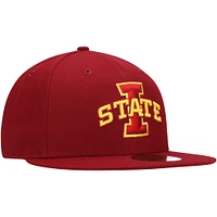 Casquette ajustée 59FIFTY basique avec logo de l'équipe principale des Cardinals l'Iowa State Cyclones New Era pour hommes