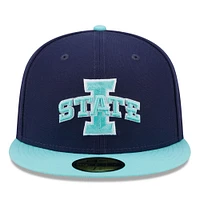 Men's New Era Navy/Light Blue Iowa State Cyclones 59FIFTY Fitted Hat