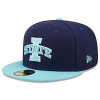 Men's New Era Navy/Light Blue Iowa State Cyclones 59FIFTY Fitted Hat