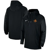 Veste à capuche demi-zip noire BCS Apparel pour hommes Iowa State Cyclones 2023 Coach