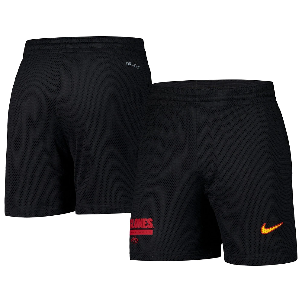 Men's Nike Black Iowa State Cyclones 2024 Sideline Mesh Shorts