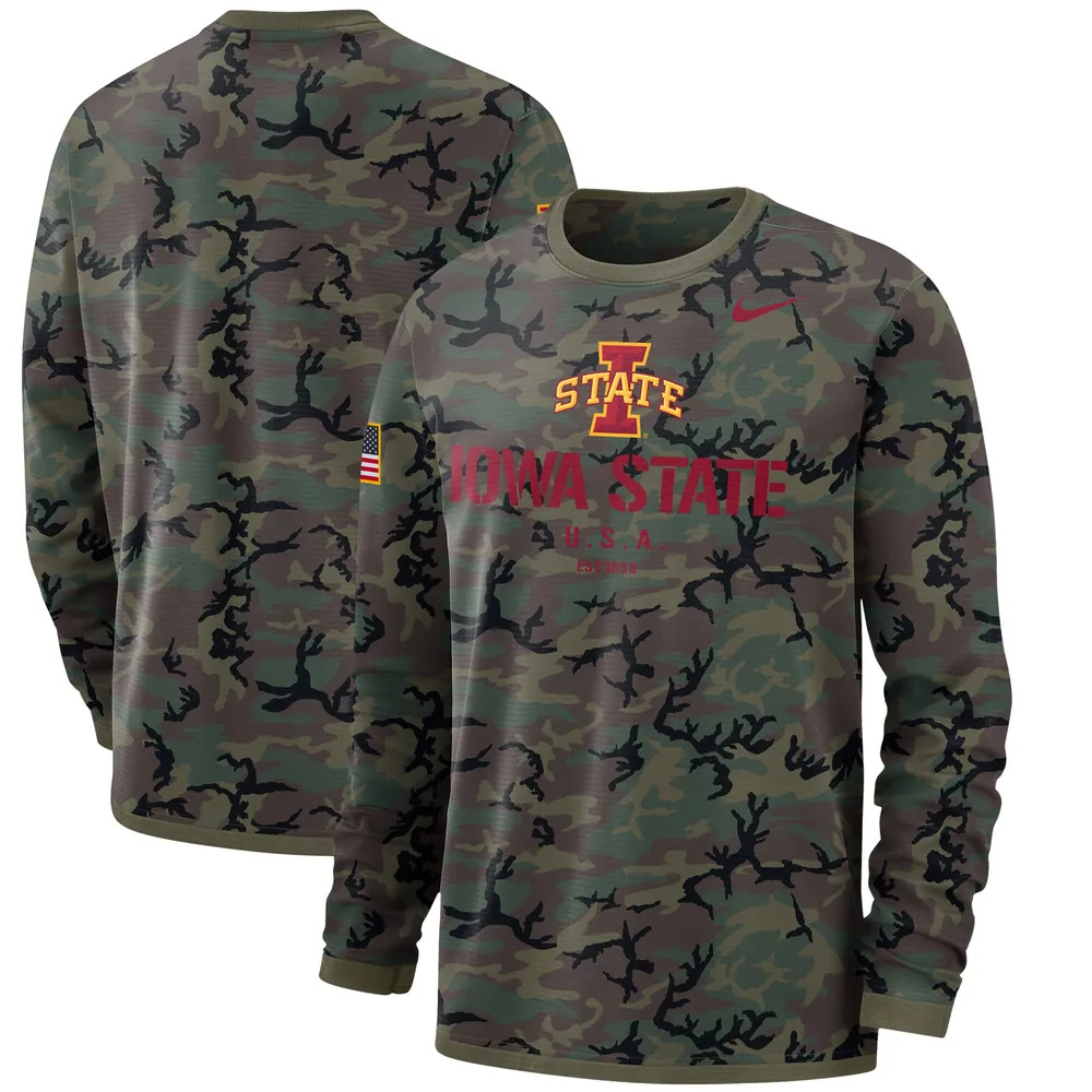 Lids Iowa State Cyclones Nike Military Appreciation Performance Long Sleeve  T-Shirt - Camo