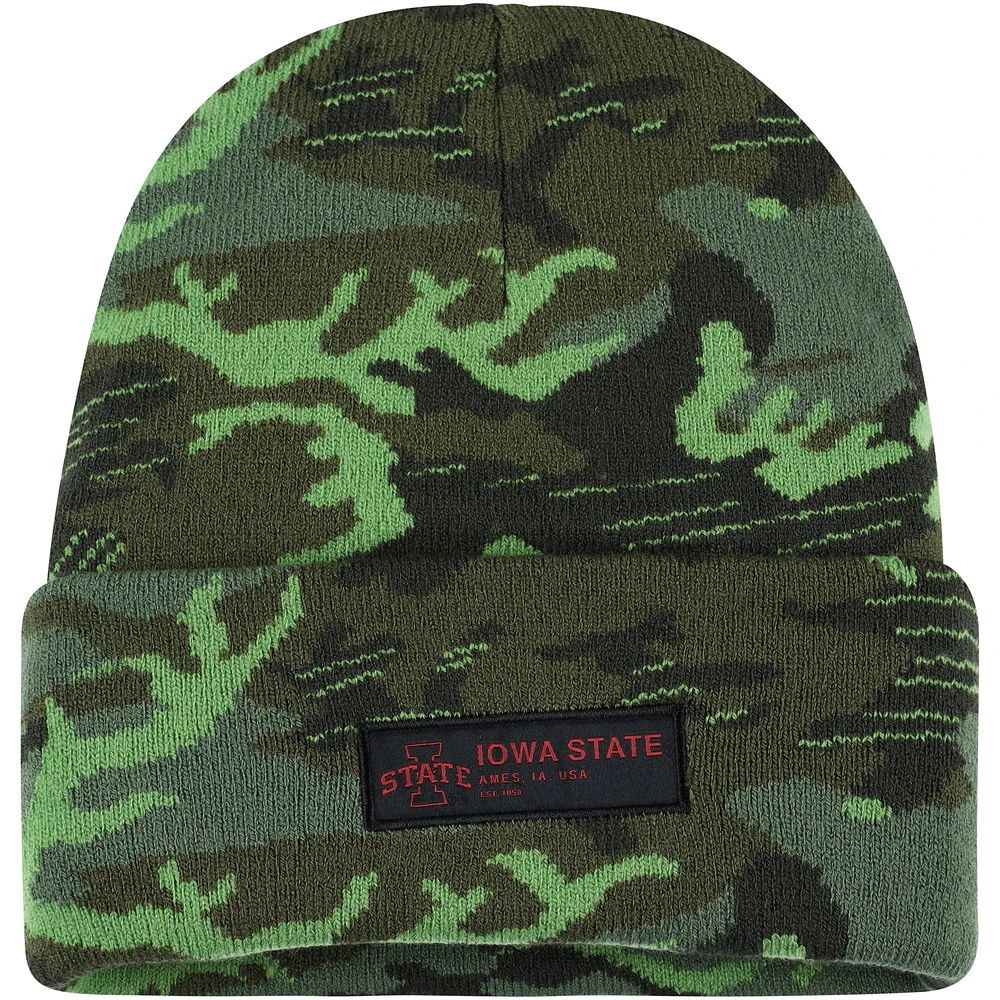 Bonnet en tricot à revers pour homme Nike Iowa State Cyclones Veterans Day Camo