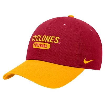 Casquette ajustable Nike Cardinal Iowa State Cyclones Colorblock Club pour homme