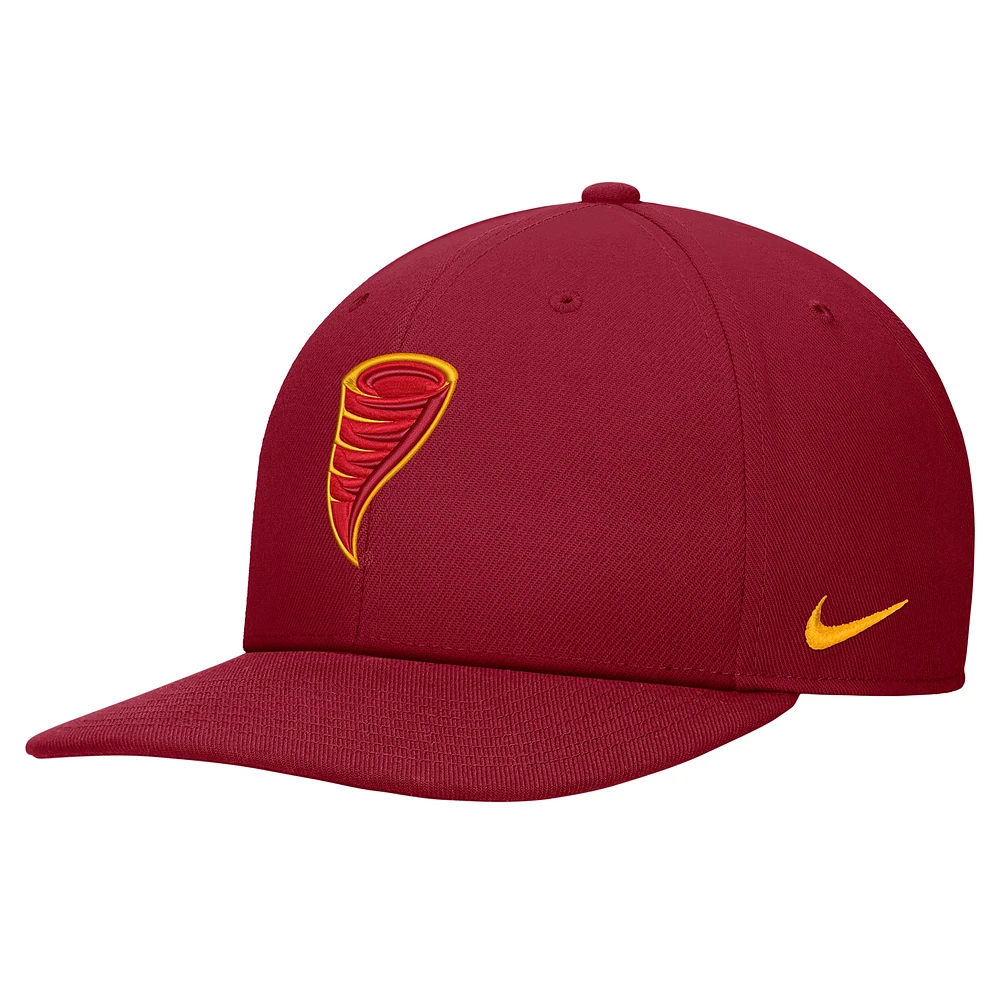 Casquette Snapback Nike Cardinal Iowa State Cyclones Pro pour homme