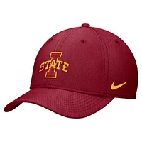 Men's Nike Crimson Iowa State Cyclones 2024 Sideline Rise Swoosh Flex Hat