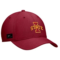 Men's Nike Crimson Iowa State Cyclones 2024 Sideline Rise Swoosh Flex Hat