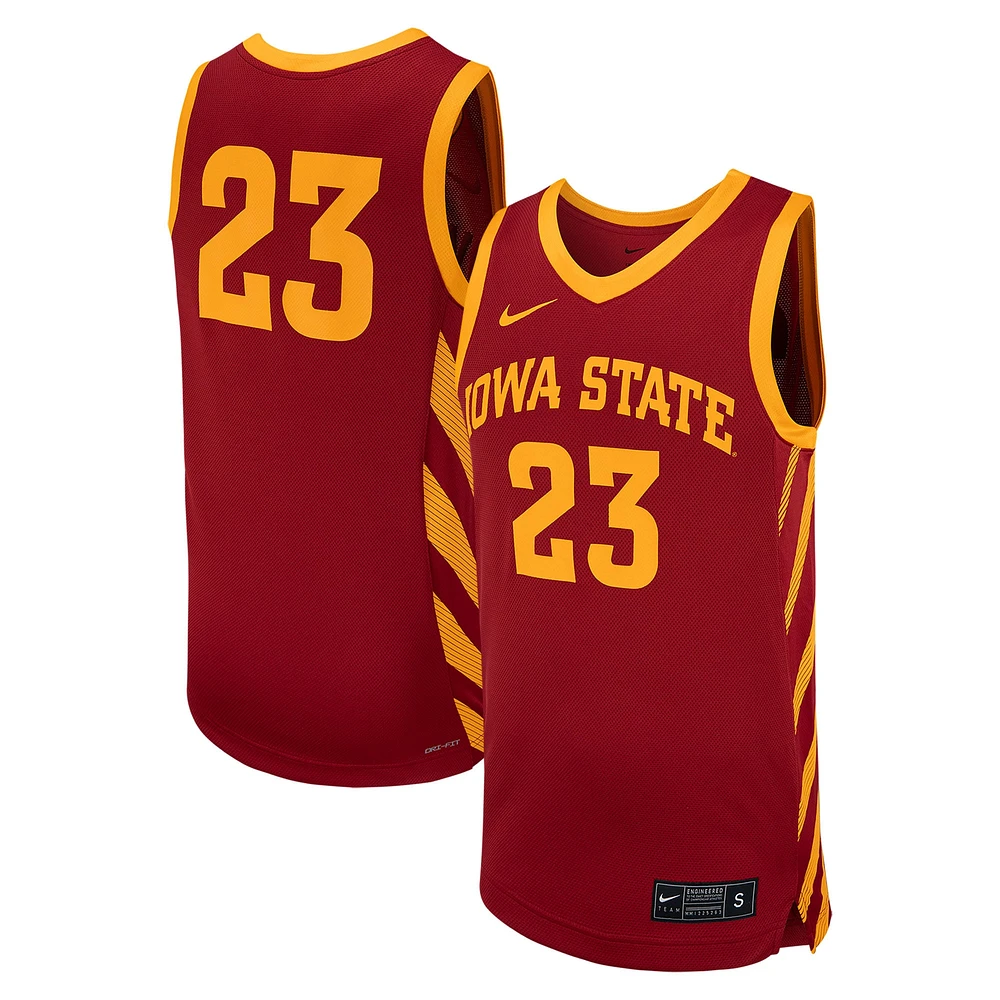 Men's Nike #23 Cardinal Iowa State Cyclones Replica Basketball Jersey