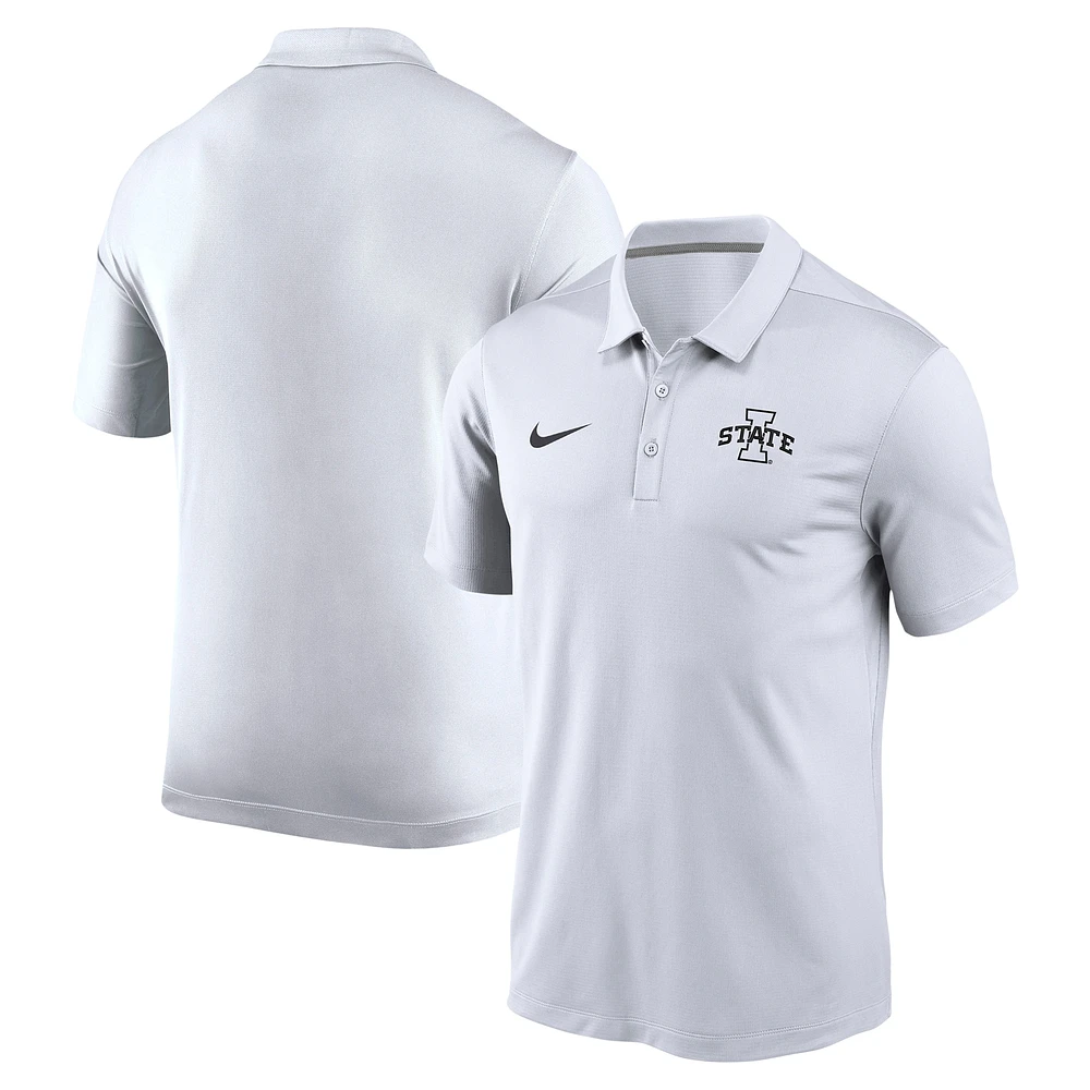 Men's Nike White Iowa State Cyclones Whiteout Varsity Polo