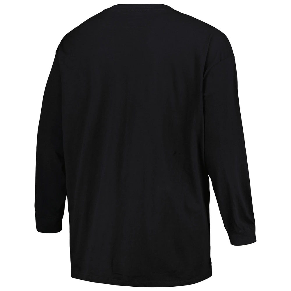 Men's Profile Black Iowa State Cyclones Big & Tall Two-Hit Long Sleeve T-Shirt