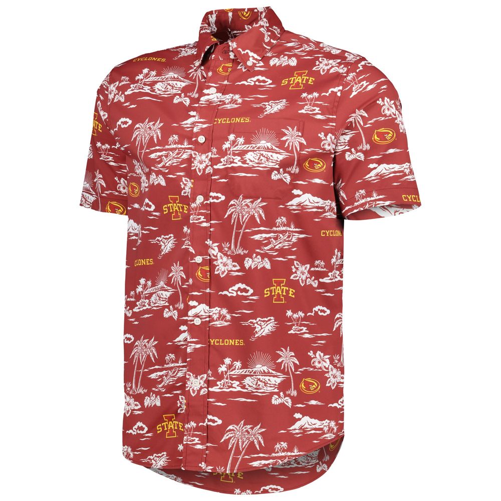 Men's Reyn Spooner Cardinal Iowa State Cyclones Performance Button-Down Shirt