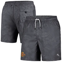 Men's Tommy Bahama Black Iowa State Cyclones Naples Layered Leaves Swim Trunks