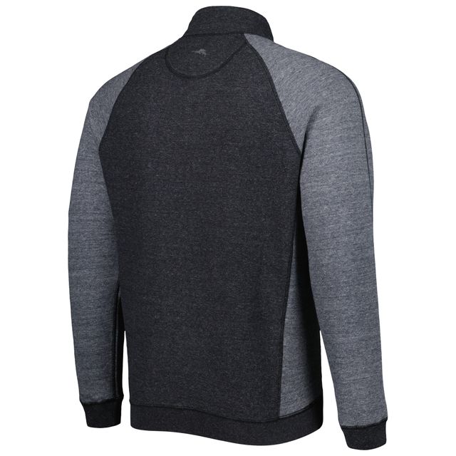 Tommy Bahama Homme Noir Iowa State Cyclones Sport Scrimmage Snap Mock Neck Raglan Button-Up Jacket