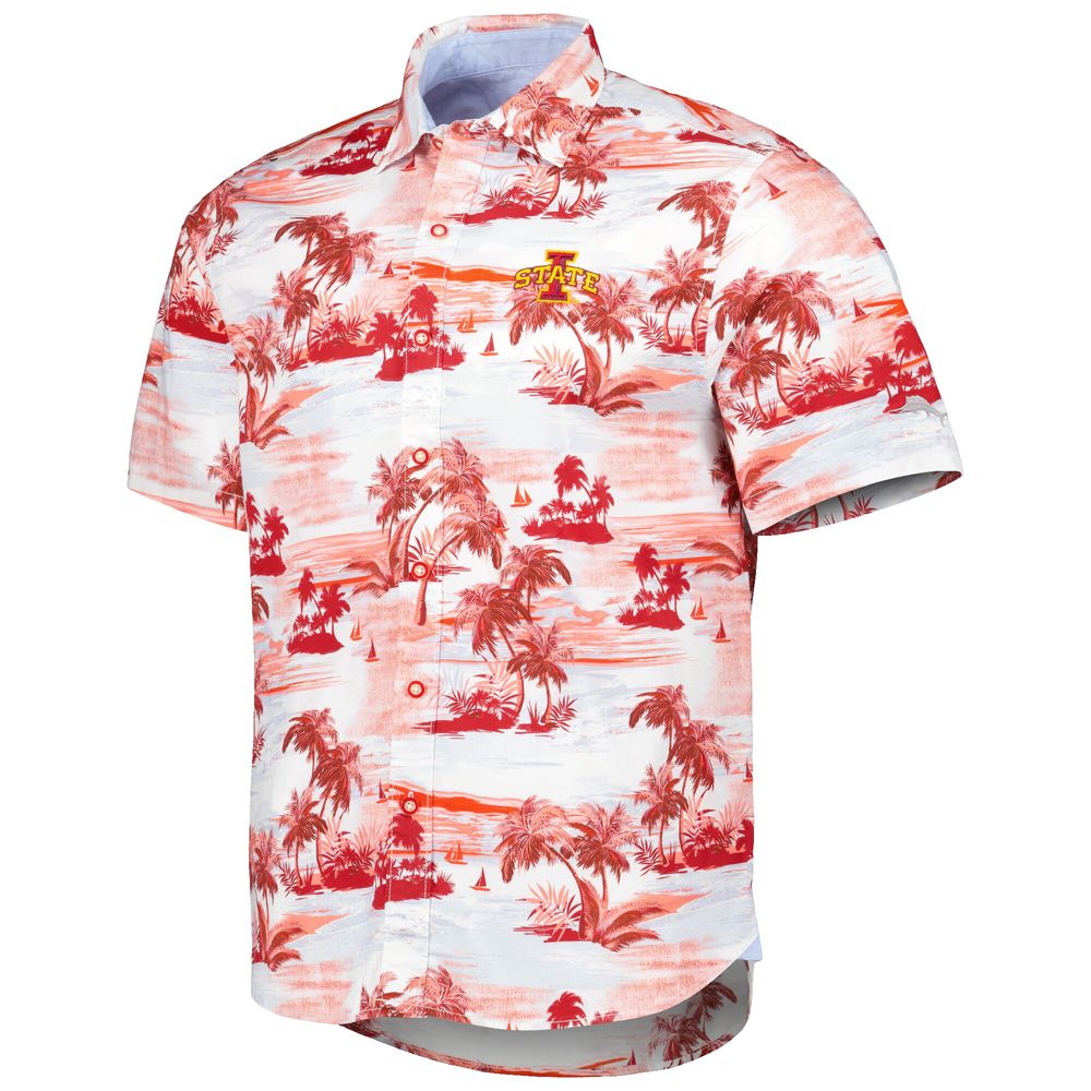 Men's Tommy Bahama Cardinal Iowa State Cyclones Tropical Horizons Button-Up Shirt