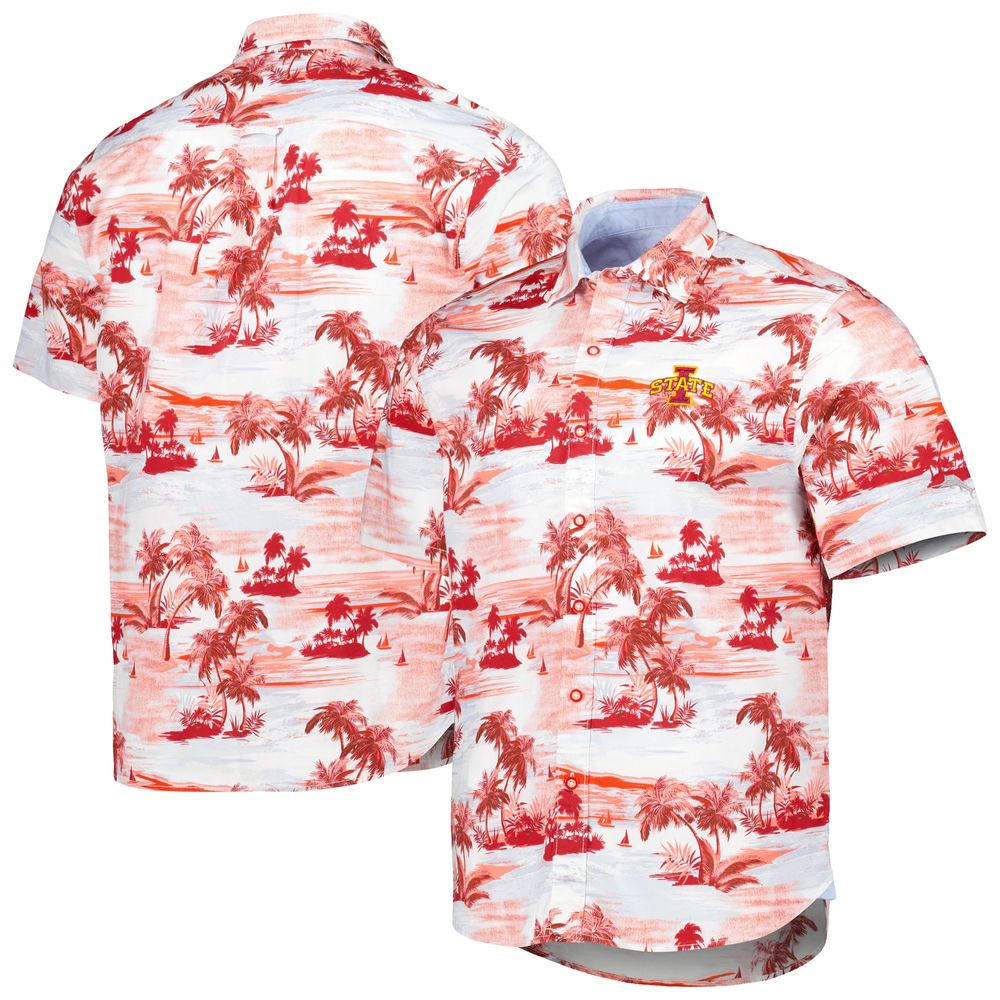 Men's Tommy Bahama Cardinal Iowa State Cyclones Tropical Horizons Button-Up Shirt