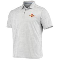 Men's Tommy Bahama Gray Iowa State Cyclones Pineapple Palm Coast IslandZone Polo