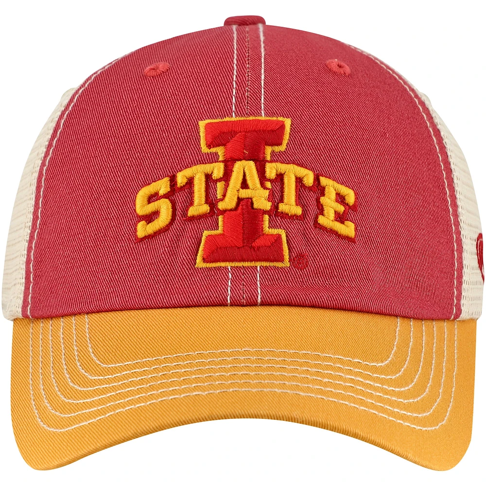 Men's Top of the World  Cardinal/Gold Iowa State Cyclones Off Road Adjustable Trucker Hat