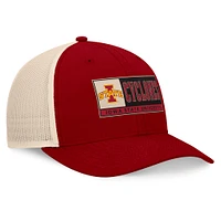 Casquette réglable Top of the World Cardinal/Natural Iowa State Cyclones Bennett Trucker pour hommes
