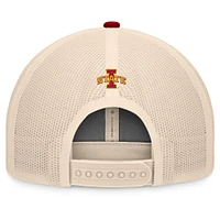 Casquette réglable Top of the World Cardinal/Natural Iowa State Cyclones Bennett Trucker pour hommes