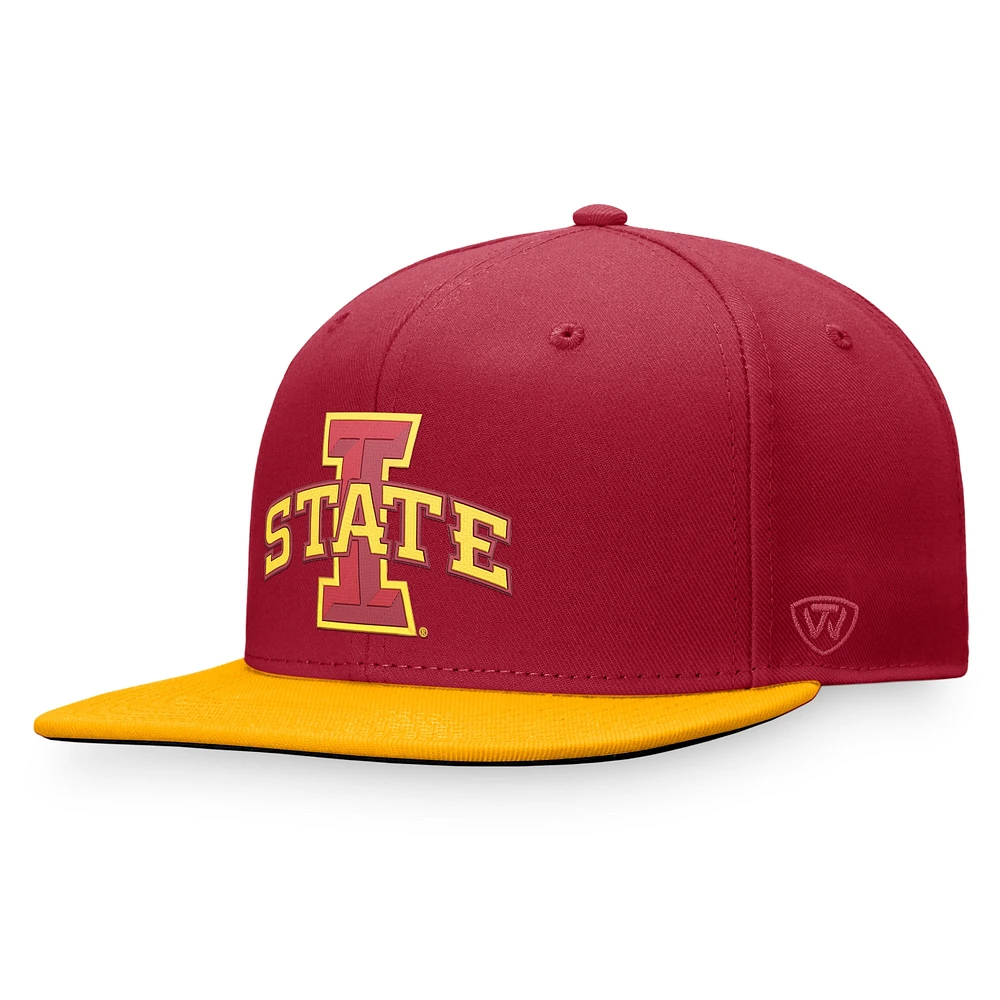 Men's Top of the World Cardinal Iowa State Cyclones Fundamental Snapback Hat