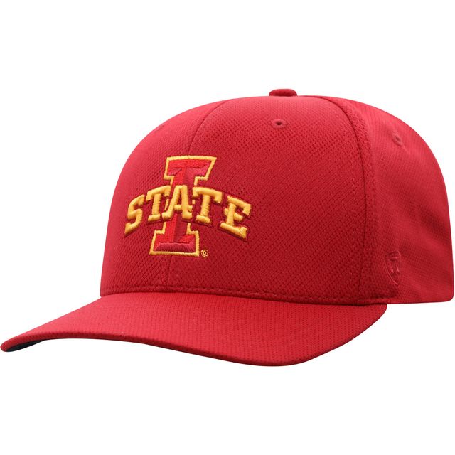 Casquette Flex Logo Top of the World Cardinal Iowa State Cyclones pour hommes