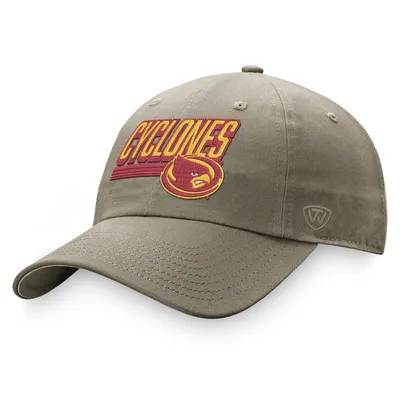 Men's Top of the World Khaki Iowa State Cyclones Slice Adjustable Hat