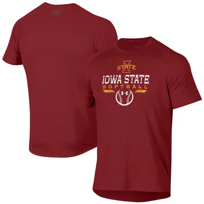 Iowa State Cyclones Under Armour Softball Icon Raglan Performance T-Shirt