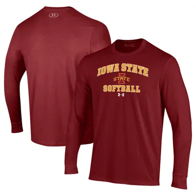 Iowa State Cyclones Under Armour Softball Performance Long Sleeve T-Shirt