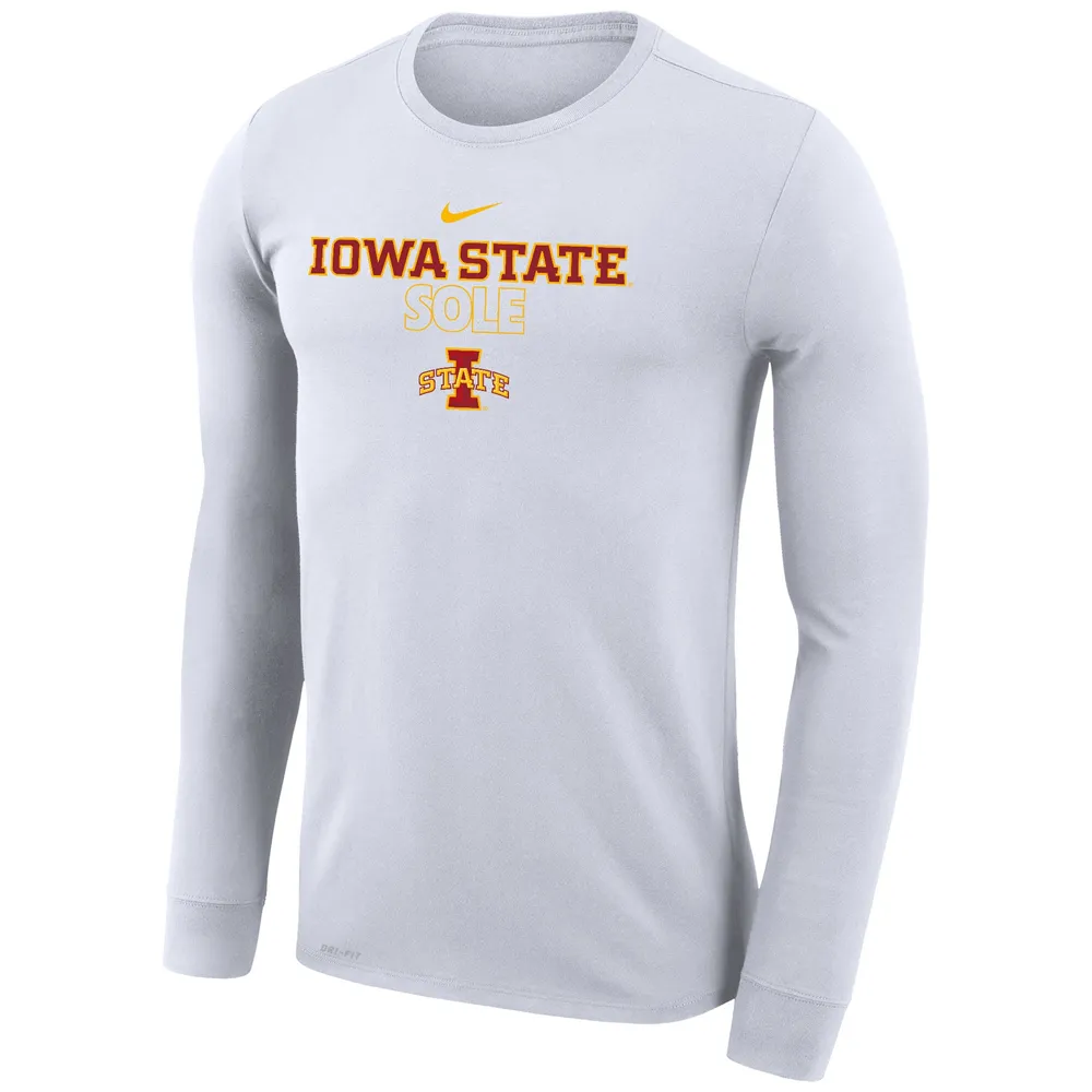 T-shirt à manches longues Nike Iowa State Cyclones 2023 On Court Bench blanc