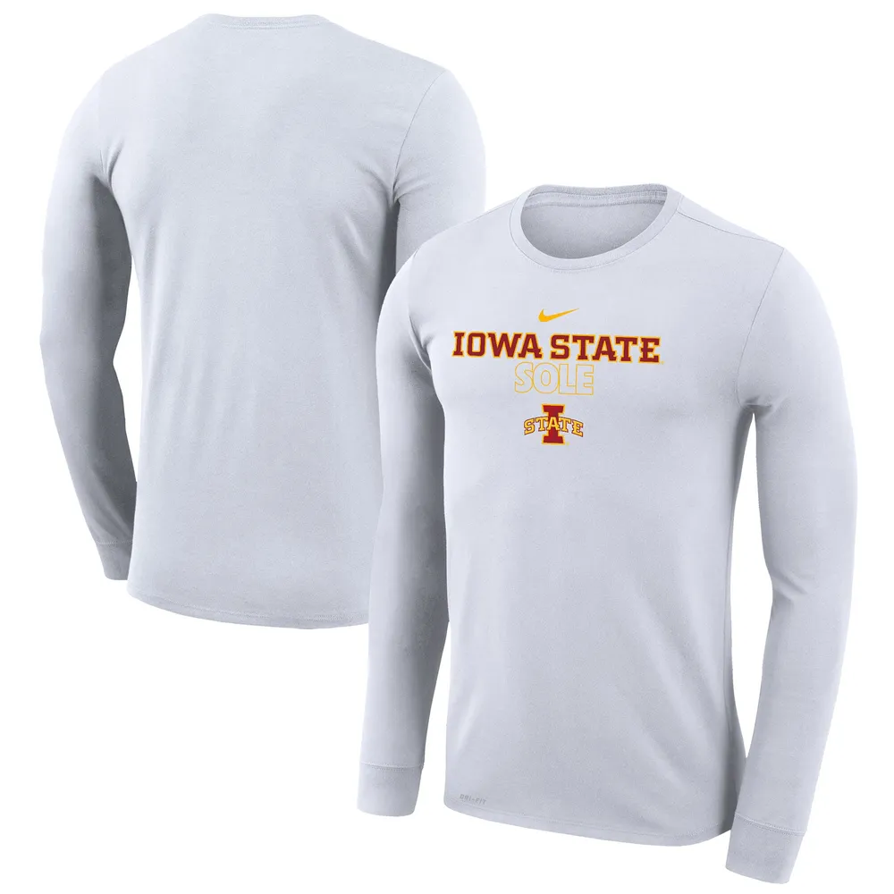 T-shirt à manches longues Nike Iowa State Cyclones 2023 On Court Bench blanc