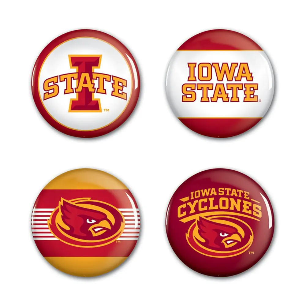 Ensemble de 4 boutons WinCraft Iowa State Cyclones