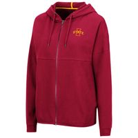 Women's Colosseum Cardinal Iowa State Cyclones 2-Hit Full-Zip Hoodie