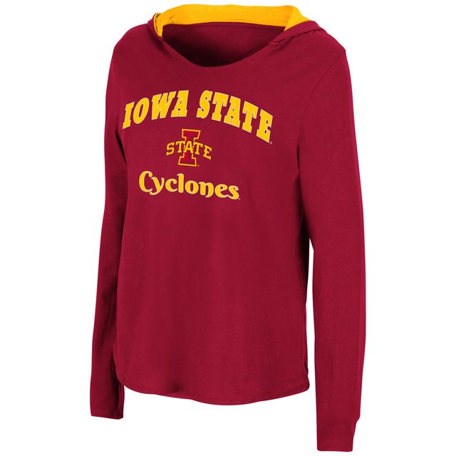 Colosseum Cardinal Iowa State Cyclones Catalina Sweat à capuche T-shirt manches longues pour femme