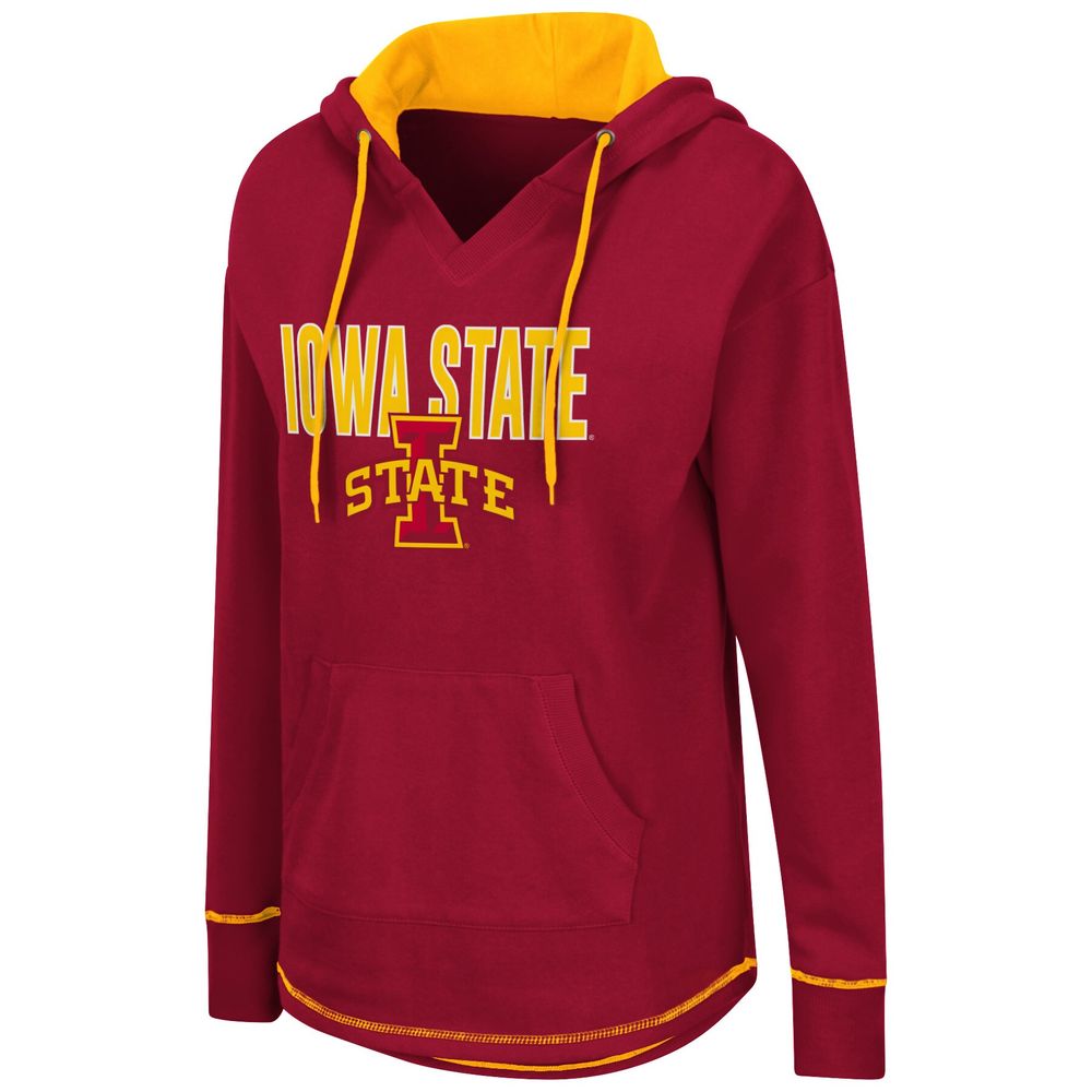 Women's Colosseum Cardinal Iowa State Cyclones Tunic Pullover Hoodie