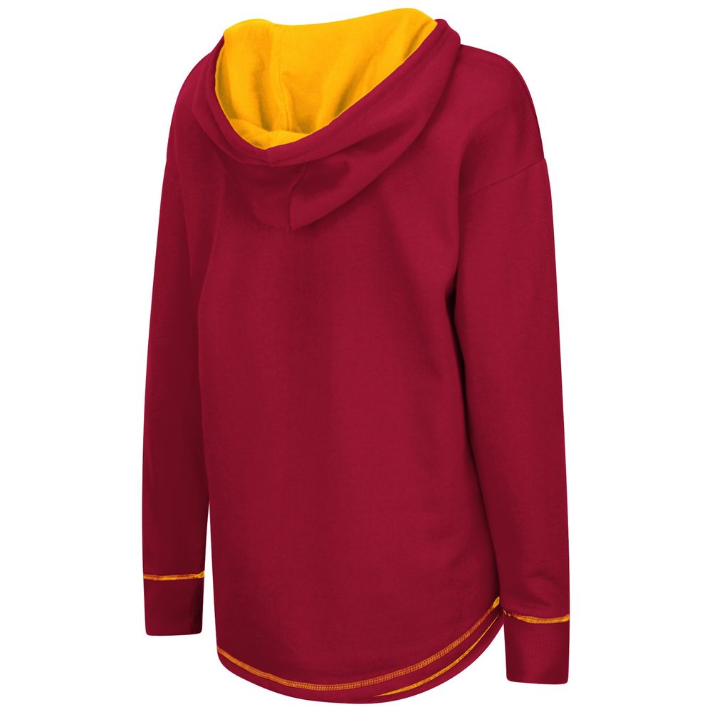 Women's Colosseum Cardinal Iowa State Cyclones Tunic Pullover Hoodie