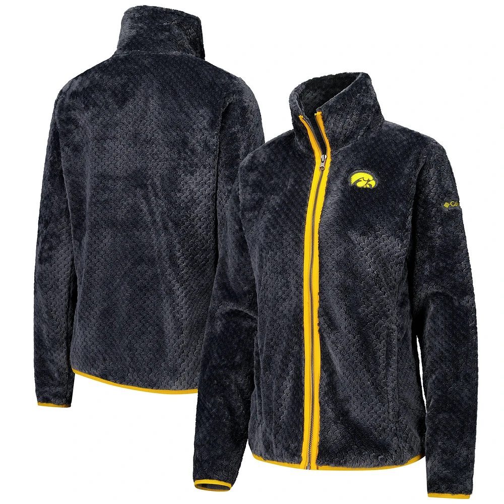 Veste zippée en sherpa Fireside II grise pour femme de Columbia Iowa State Cyclones