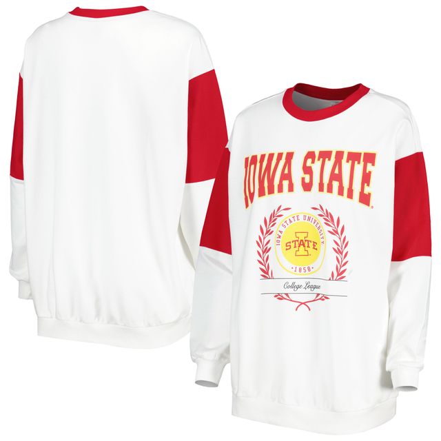 Sweat A capuche Gameday Couture pour femme Blanc Iowa State Cyclones It's Vibe Dolman