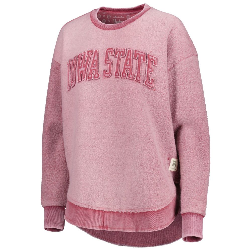 Women's Pressbox Cardinal Iowa State Cyclones Ponchoville Pullover Sweatshirt