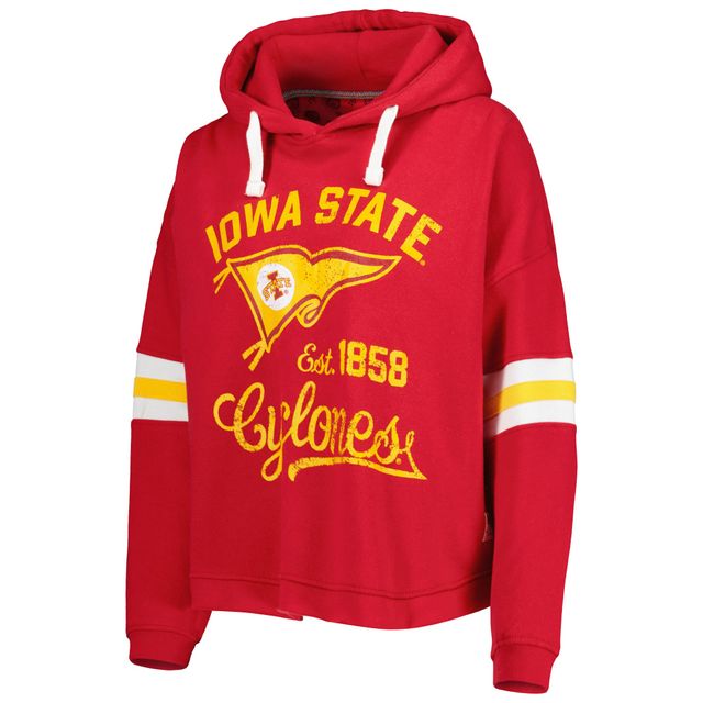 Sweat à capuche Pressbox Cardinal Iowa State Cyclones Super Pennant pour femme