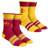 Youth Rock Em Socks Iowa State Cyclones Multi-Stripe 2-Pack Team Crew Sock Set