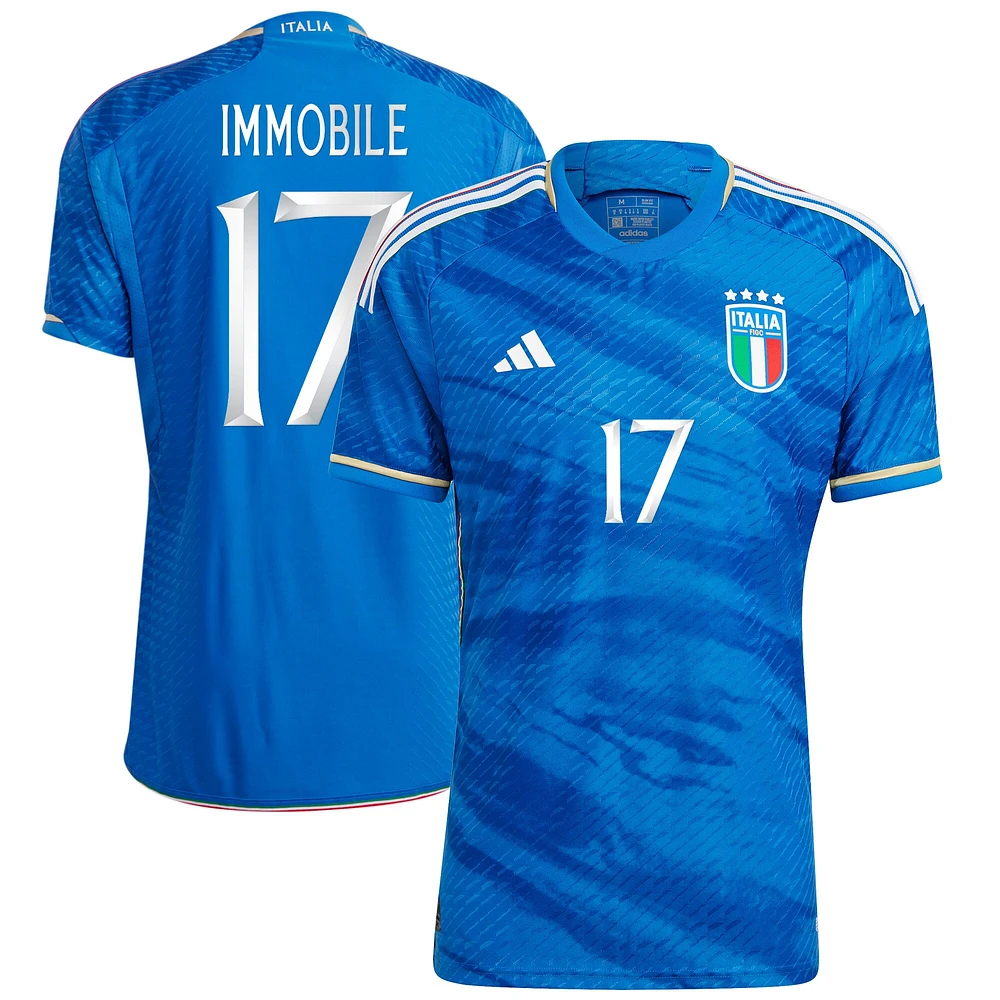 Homme adidas Ciro Immobile Bleu Italie Équipe Nationale 2023/24 Domicile