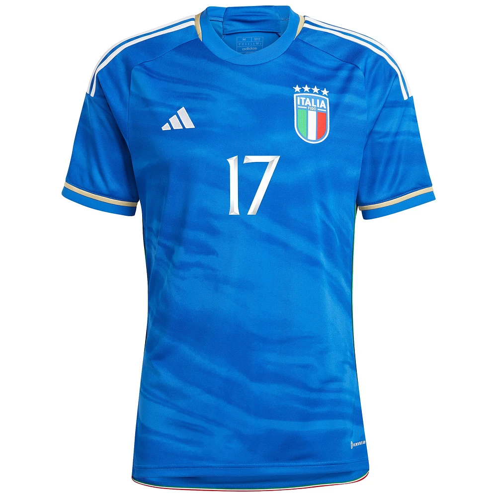 Men's adidas Ciro Immobile Blue Italy National Team 2023/24 Home - Replica Player Jersey