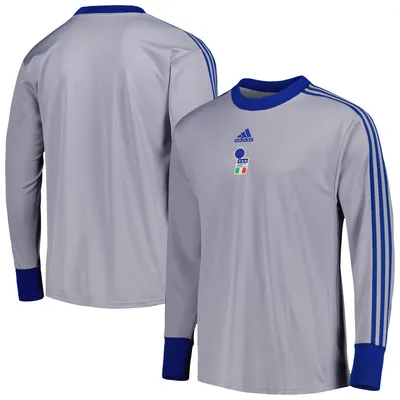 Italy National Team adidas Authentic Football Icon Goalkeeper Jersey - Gray