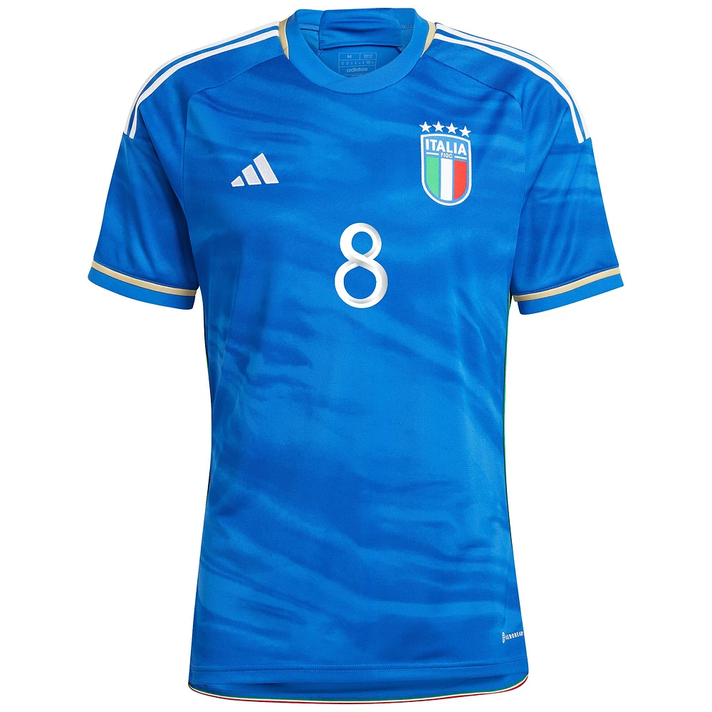 Homme adidas Jorginho Bleu Italie Équipe Nationale 2023/24 Domicile