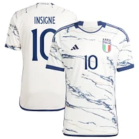 Men's adidas Lorenzo Insigne White Italy National Team 2023/24 Away - Replica Player Jersey